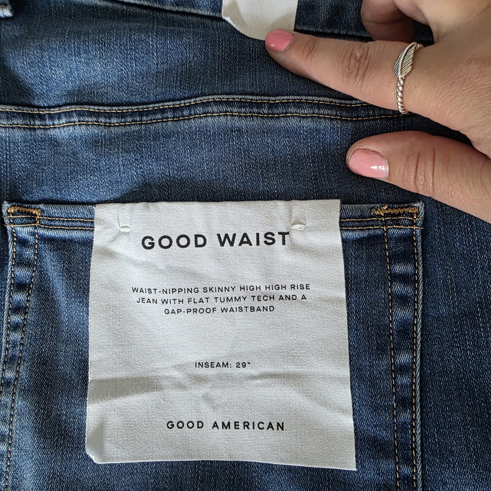 Good American Women's NWT Blue High Rise Jeans